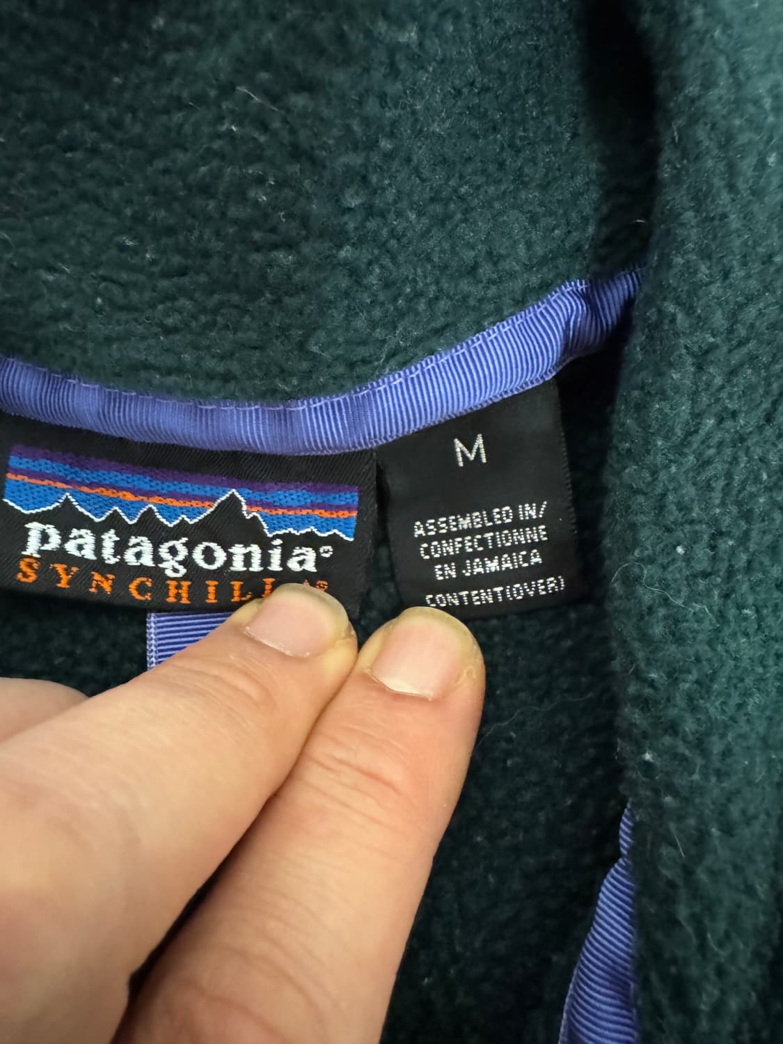 파타고니아 신칠라 스냅 티 풀 오버 다크 그린 메이드 인 자메이카 상품이미지4