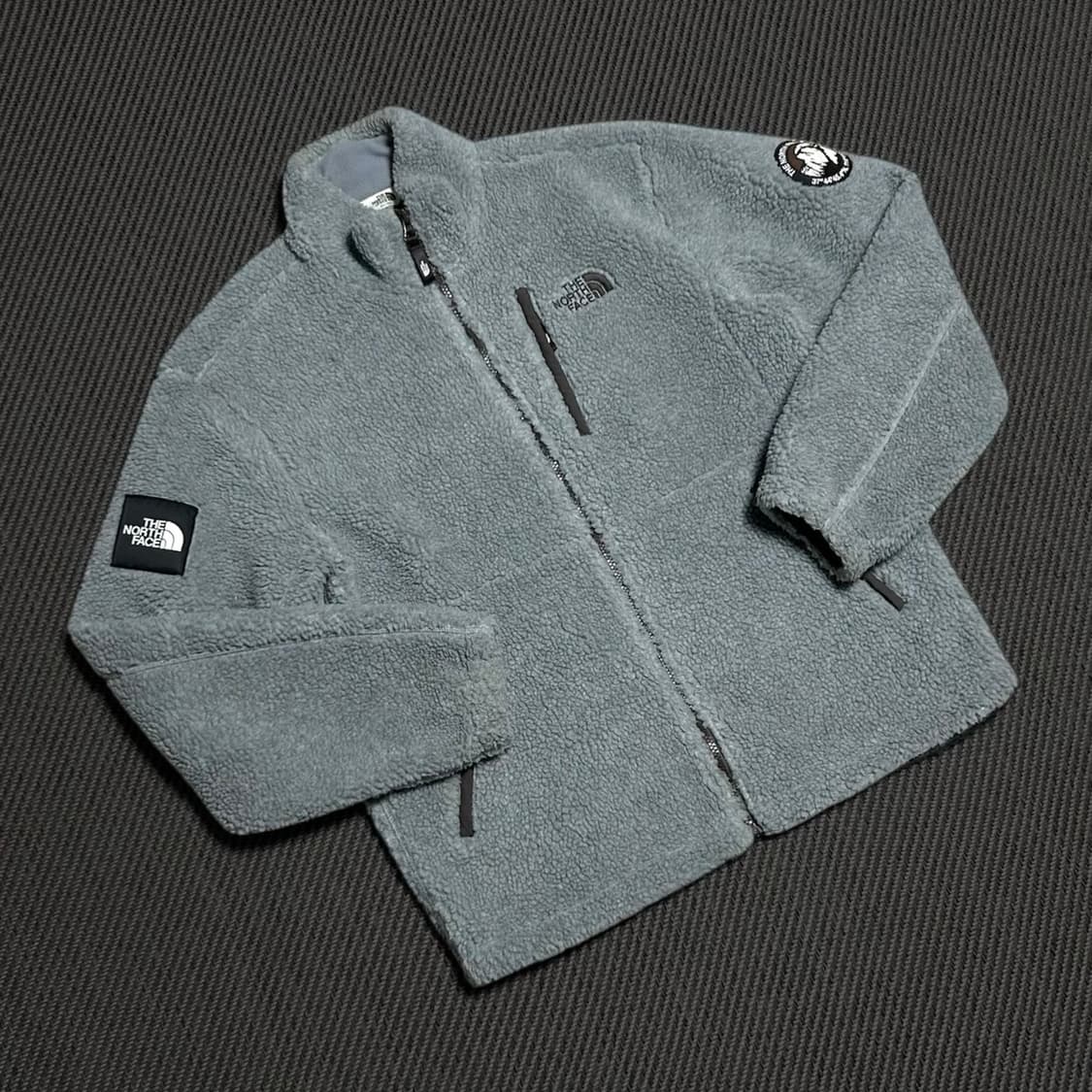 [XL] Northface 노스페이스 그레이 플러피 후리스 집업 자켓 상품이미지2