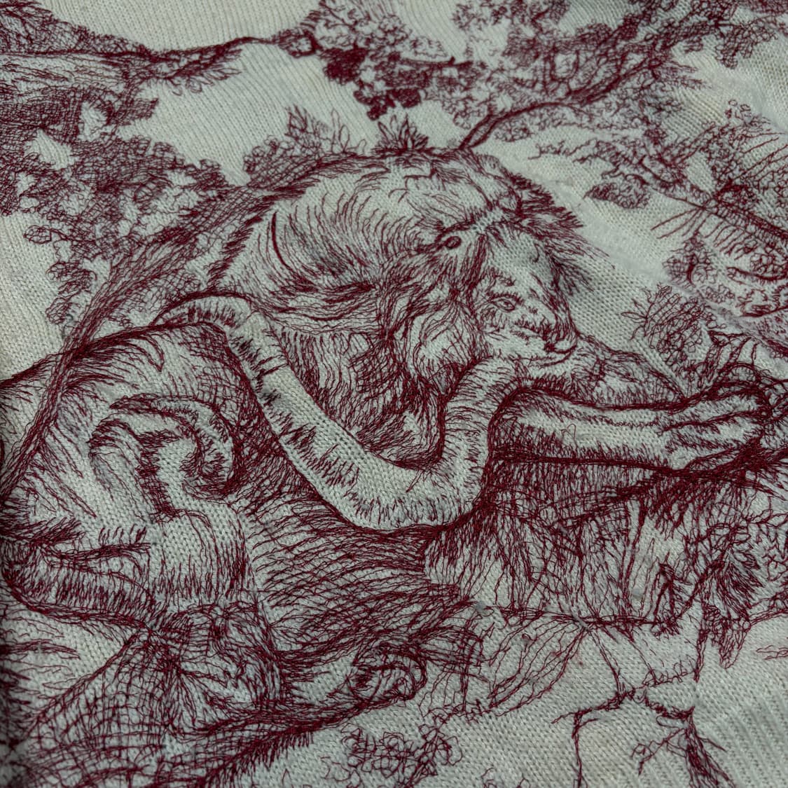 빈티지 우먼스 에니멀 자수 패턴 니트  상품이미지2