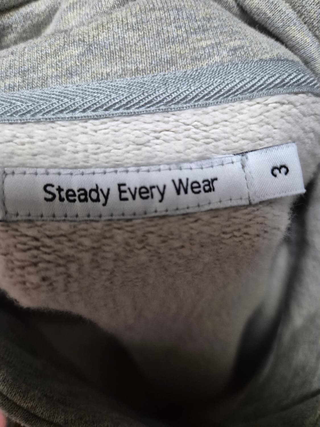 릴렉스드 하프 집업 기모 스웻 셔츠 (웜 그레이 멜란지) 3사이즈 상품이미지3