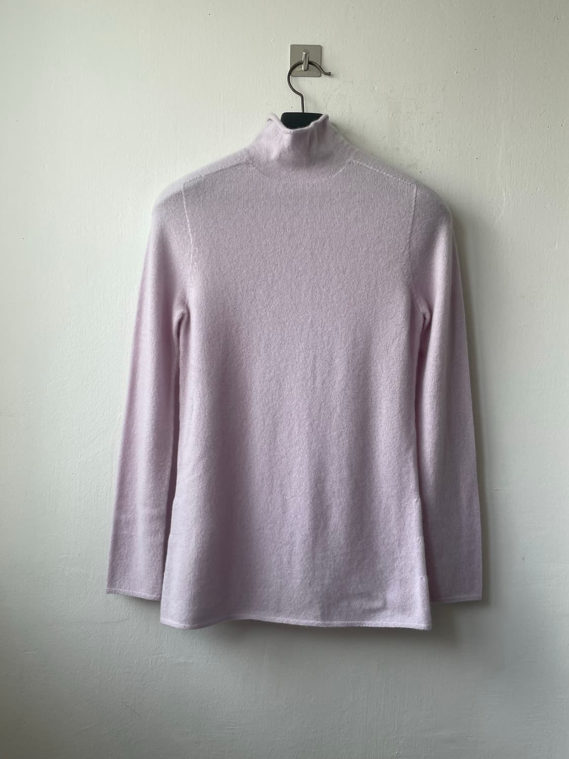 (토이오) 이태리 까리아지 캐시미어100 싱글하이넥 롱슬리브 라이트퍼플 상품이미지7