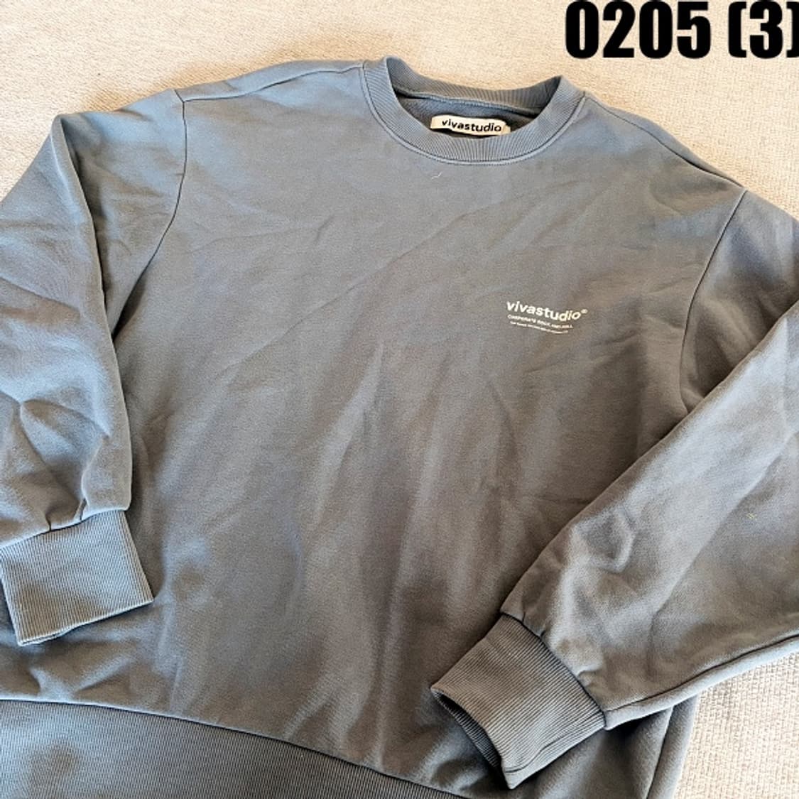 [M] 비바스튜디오 백로고 프린팅 맨투맨 0205(3) 상품이미지2