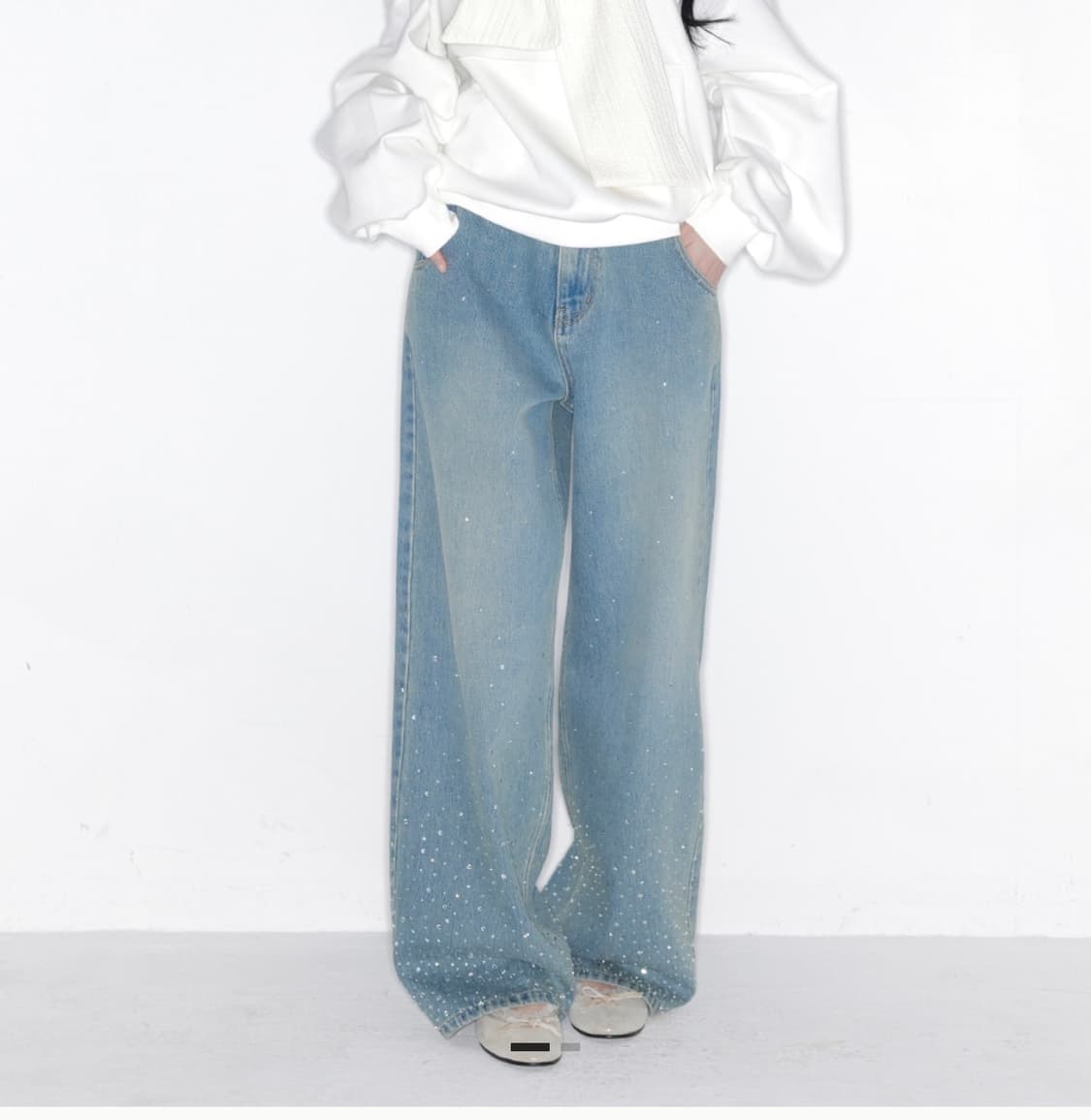 현물더티스 트윙클 크리스탈 데님 팬츠  상품이미지1