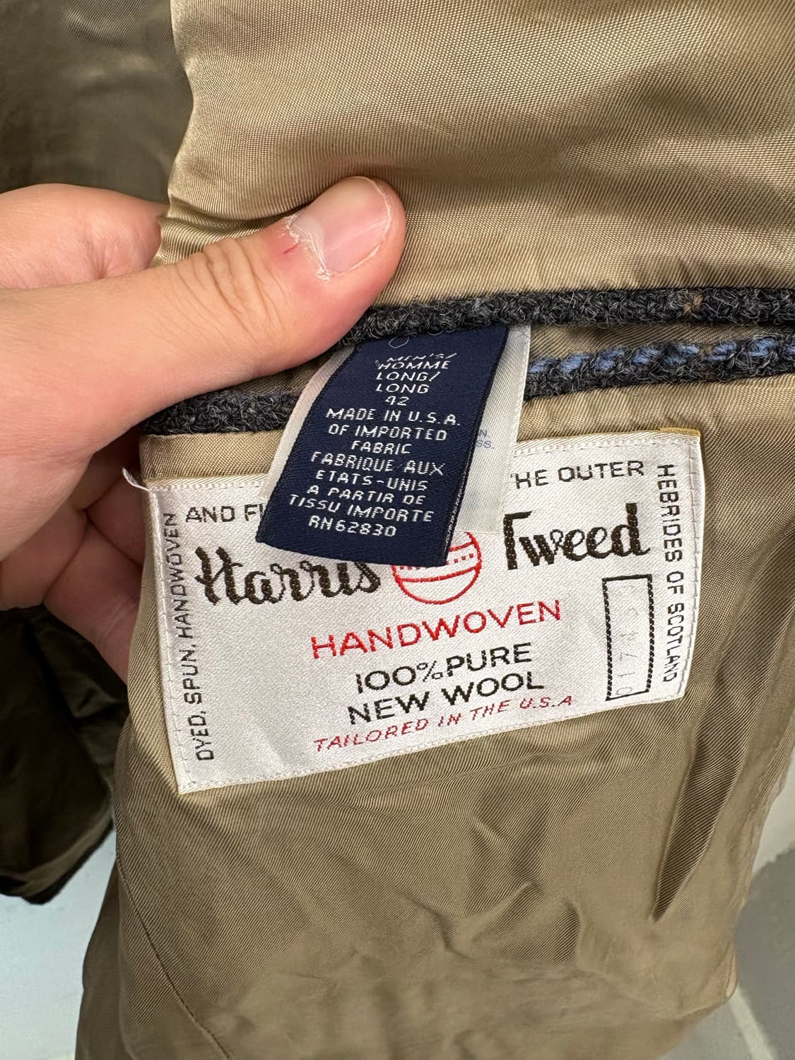 해리스트위드 USA 빈티지 체크 자켓 상품이미지6