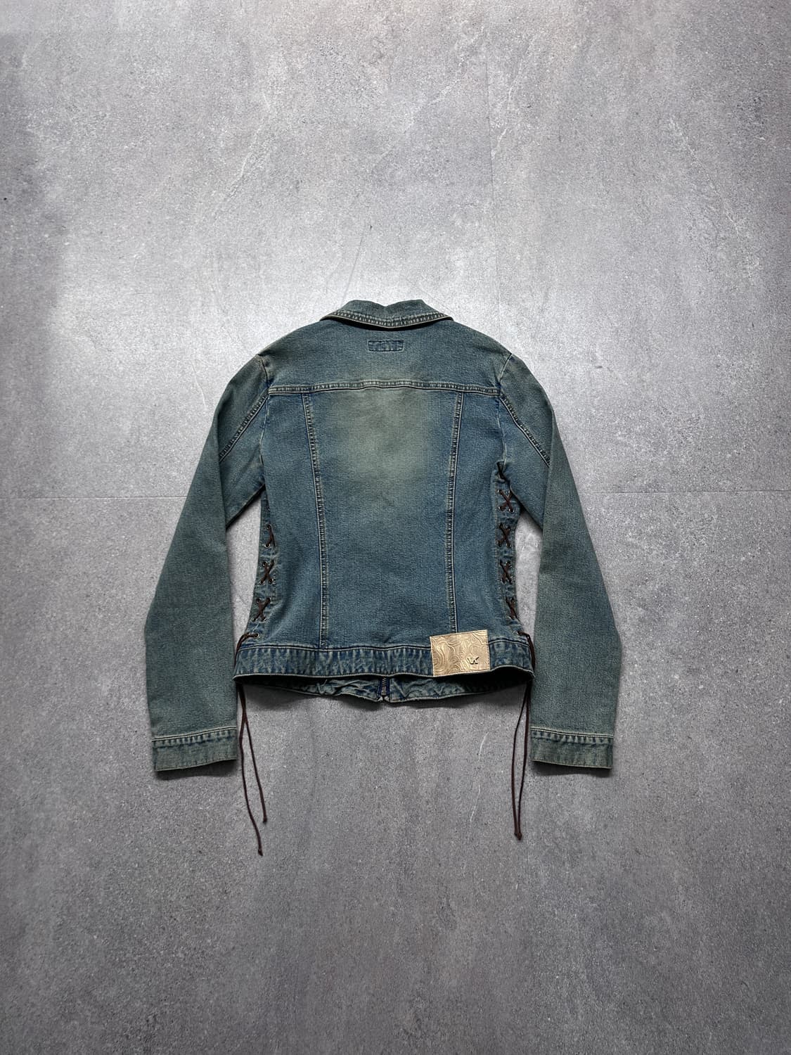 VIKI Side Eyelet Lace-Up Trucker Zip Jk 상품이미지6