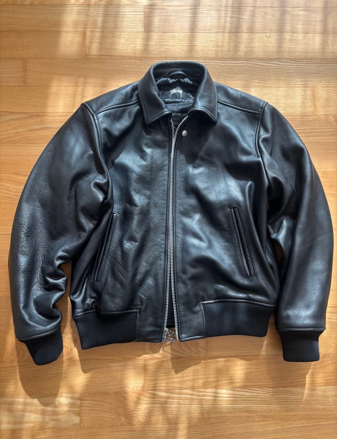 stussy flight leather jacket 상품이미지2