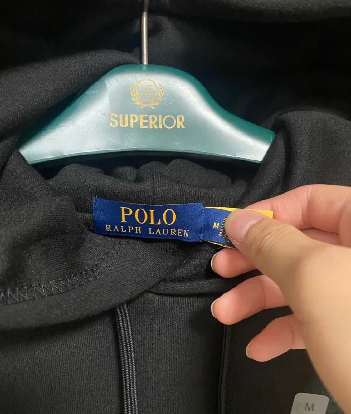 새상품) 폴로 랄프로렌 더블 니트 후드티 M 상품이미지4