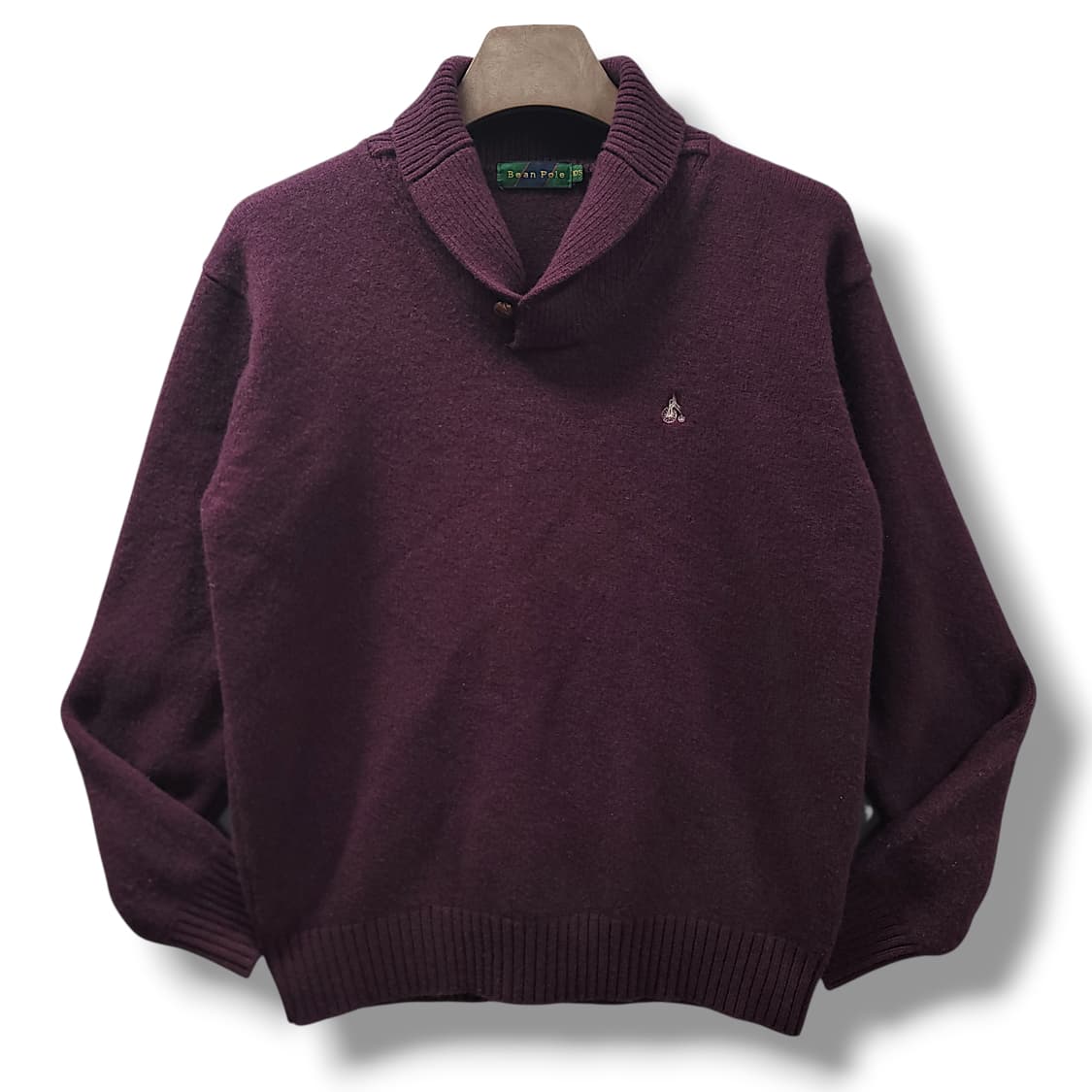 [105] 빈폴 버건티 숄카라 클래식 빈티지 모 니트 상품이미지1