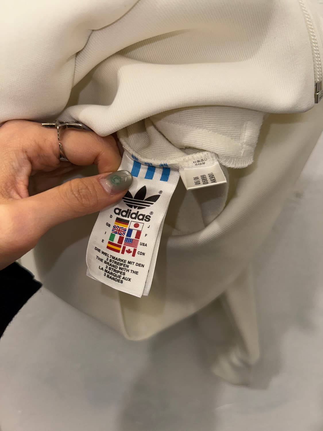 adidas 아디다스 밀라노 레인보우 화이트 트랙탑 상품이미지4