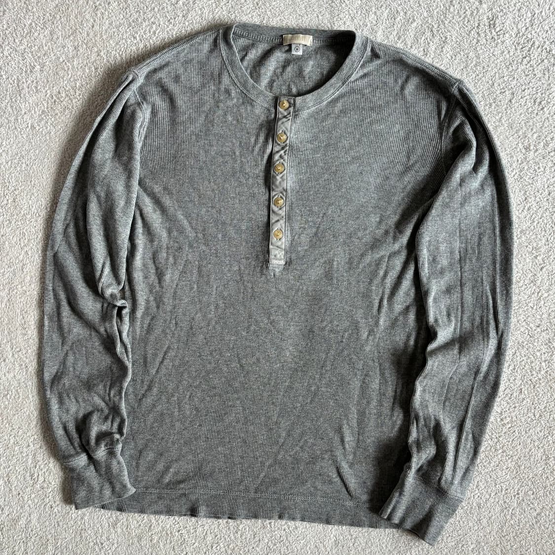 일본빈티지 올드 유니클로 그레이 기본 골지 이너 탑 상품이미지1