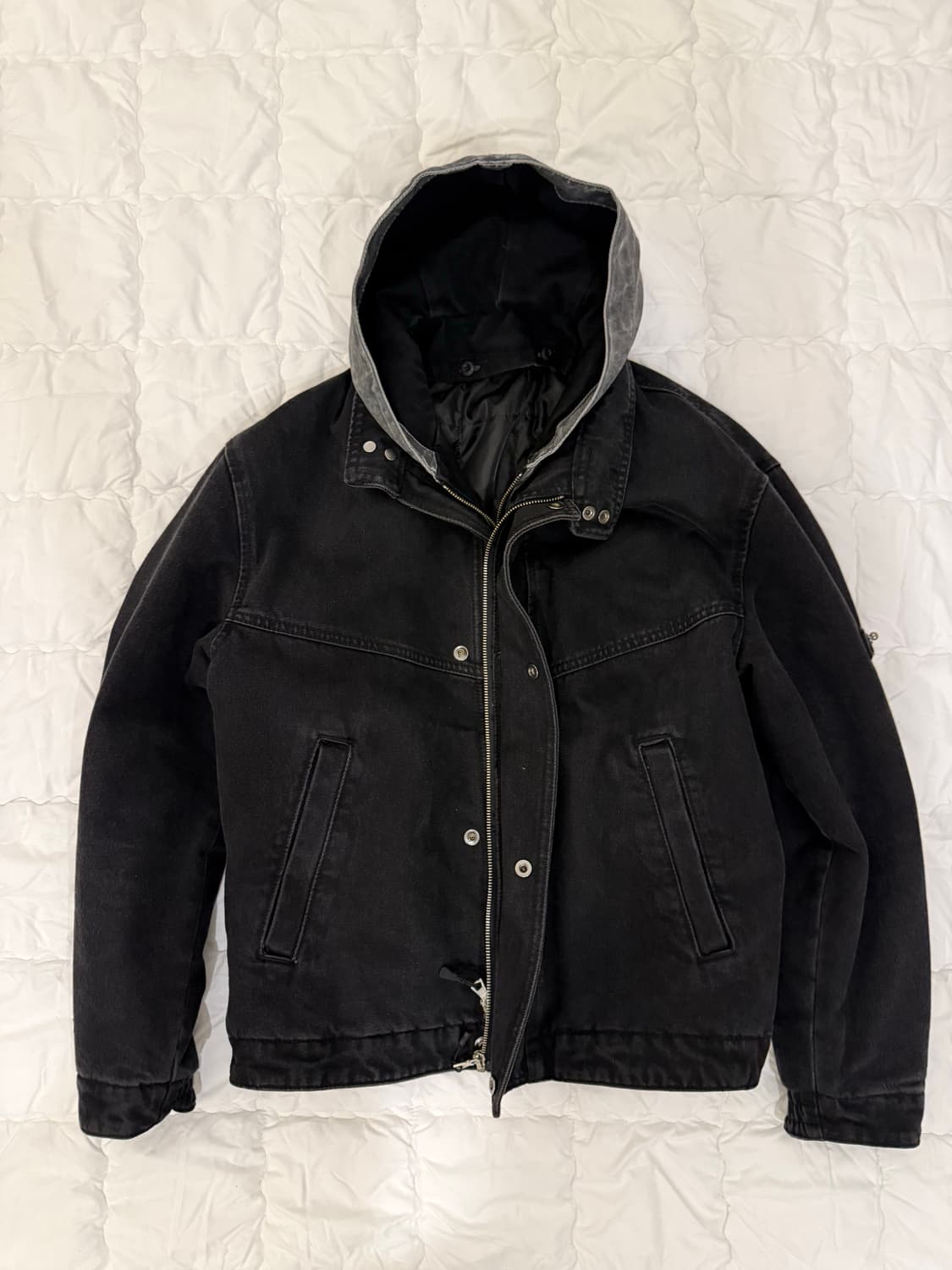 시리즈 데님 후드 트러커 블랙 상품이미지1