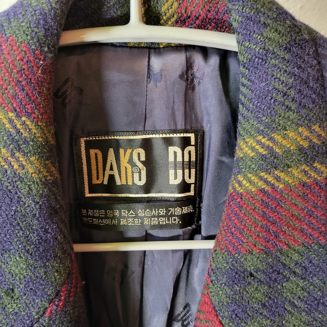 90s 닥스 오버핏 채크 브레이져 (55) 상품이미지3