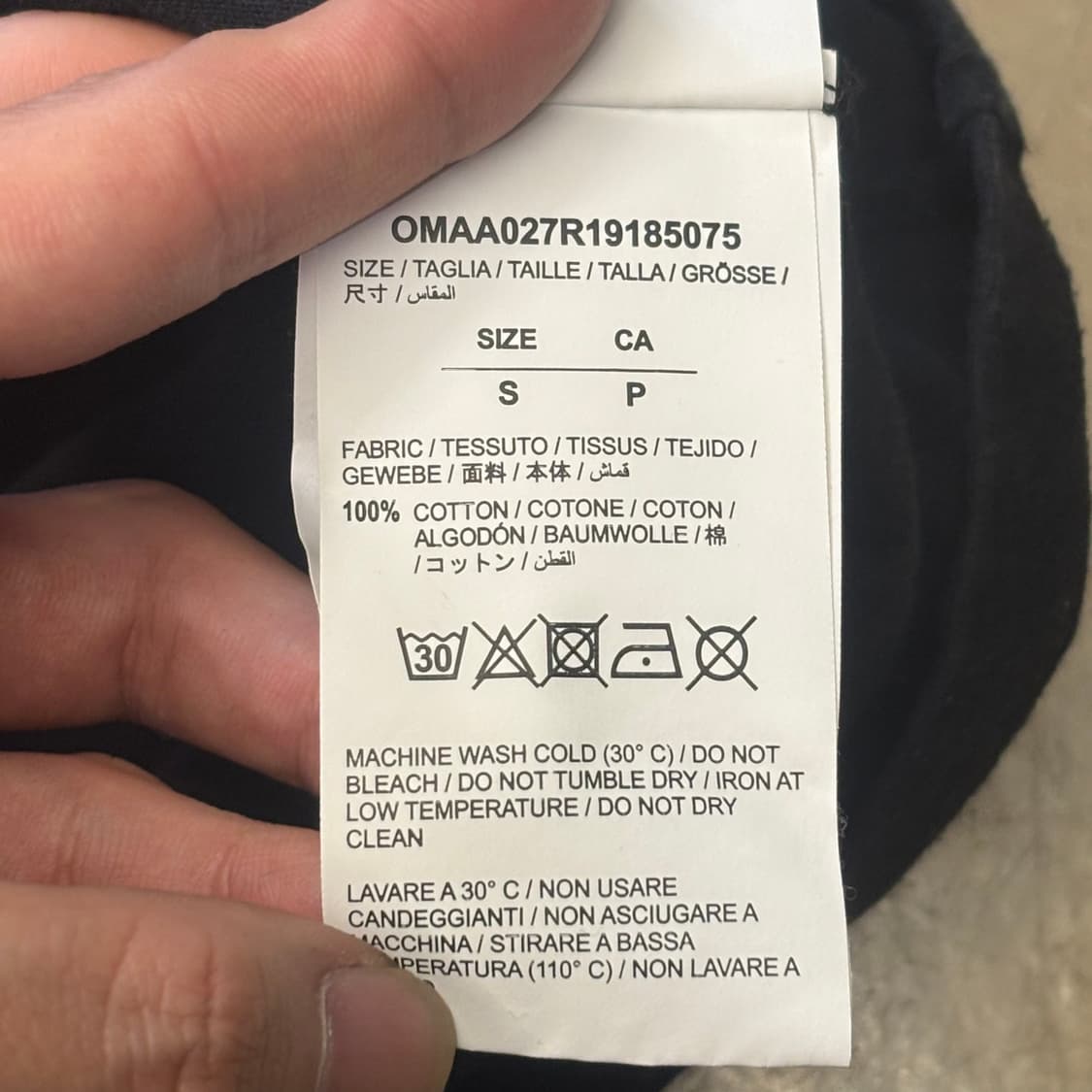 S 오프 화이트 3D 애로우 블랙 반팔 티셔츠 상품이미지5