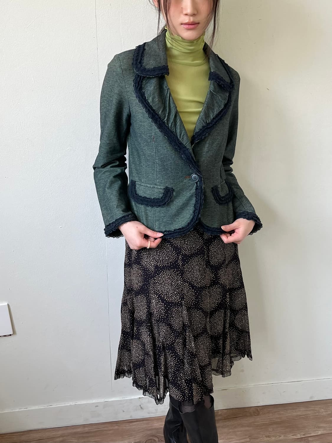 Japan vtg 레이스 자켓 상품이미지4