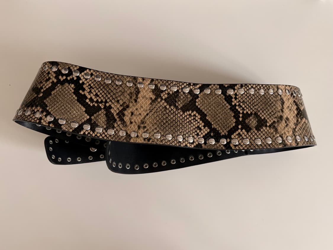 자라 애니멀 스터드 레더 와이드 벨트 상품이미지3
