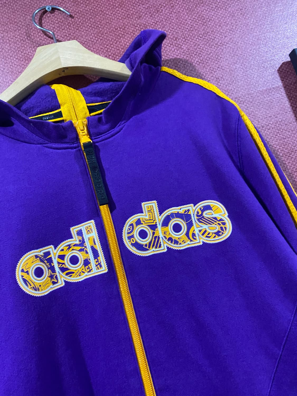 아디다스 NBA 후드 트랙탑 퍼플 상품이미지2