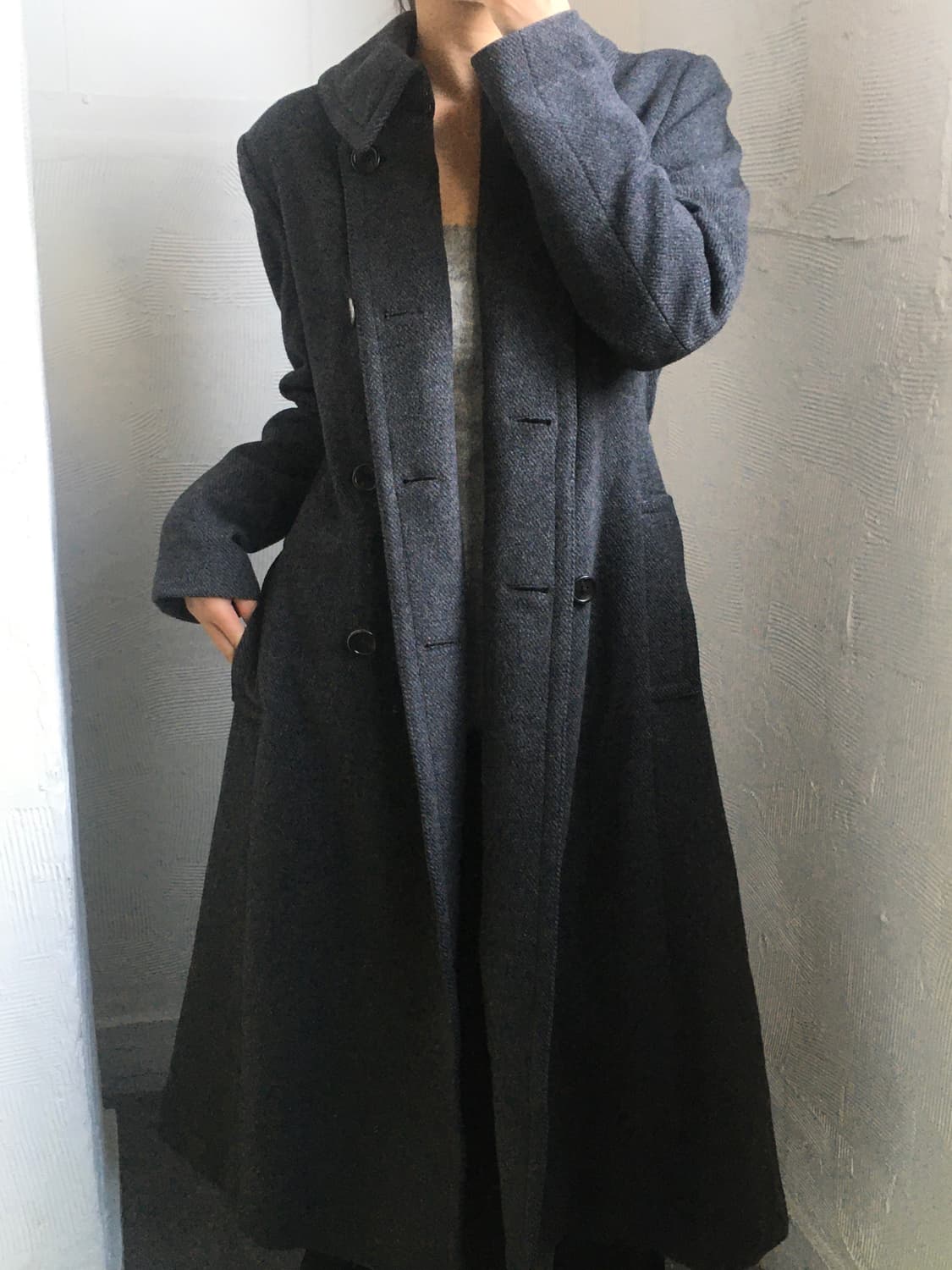 Ralph Lauren 랄프로렌 차콜 울 혼방 롱 코트 상품이미지1