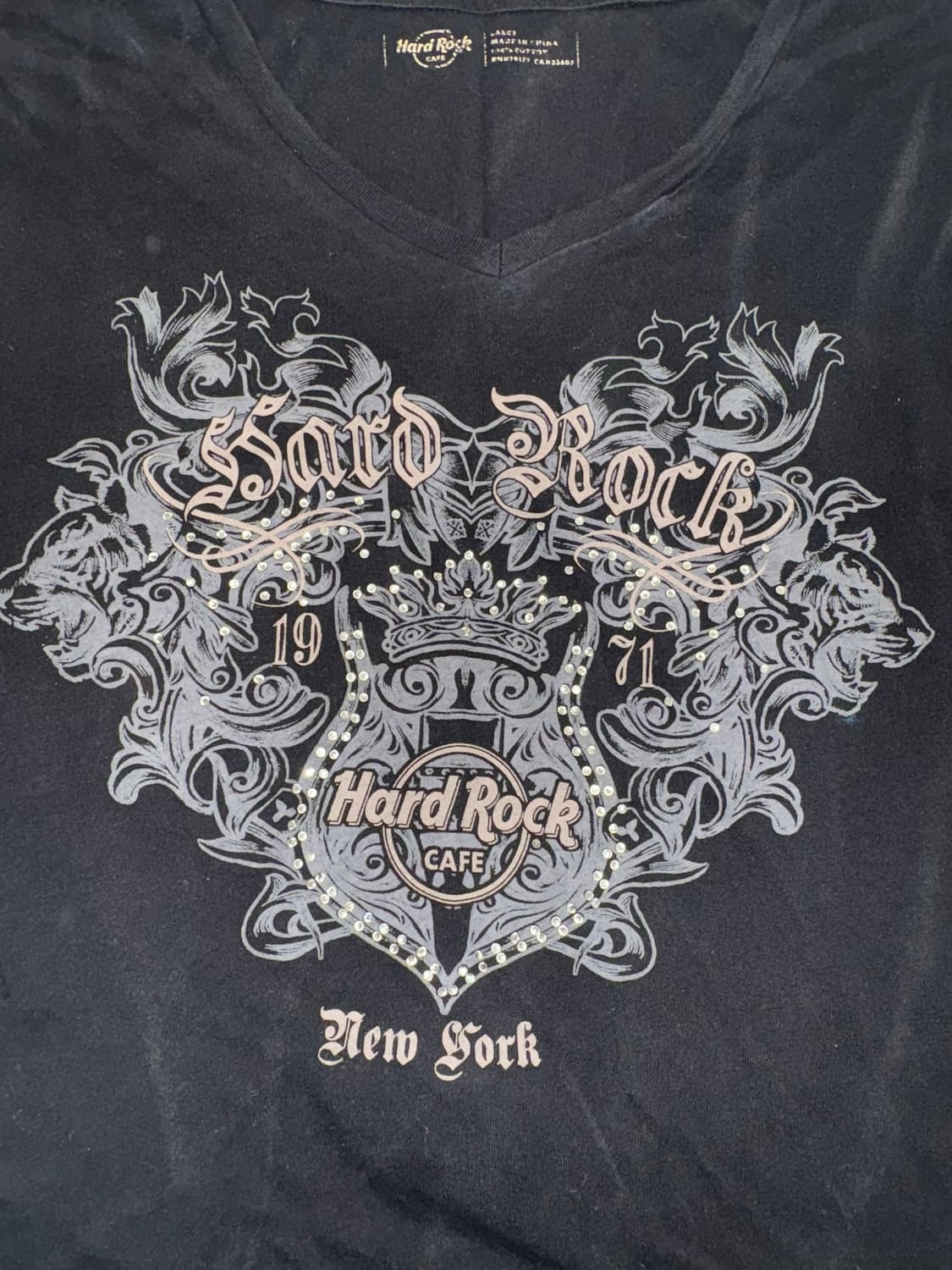 빈티지 하드락카페 뉴욕 여성용 반팔티셔츠 상품이미지3