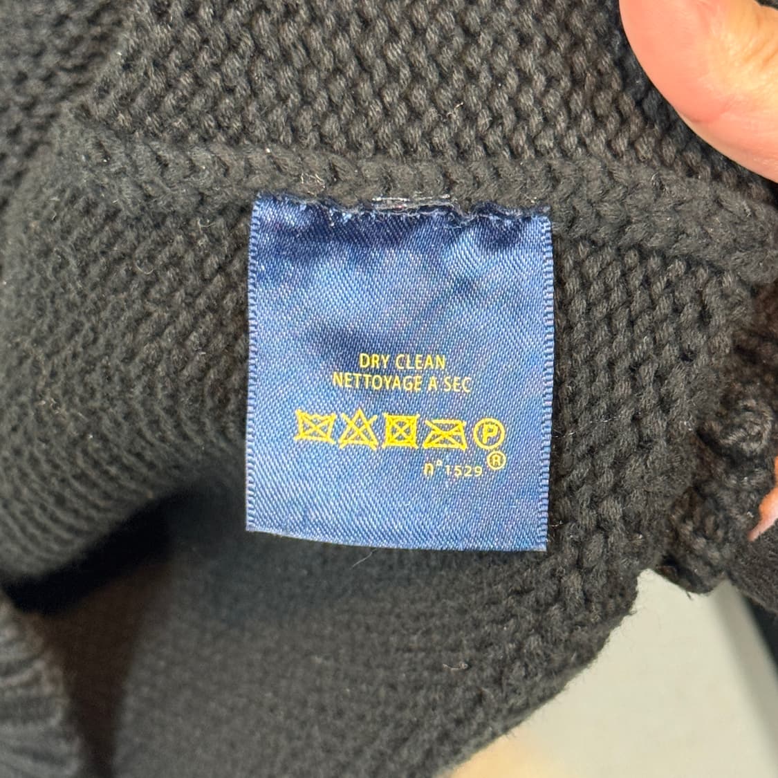 M) 랄프로렌 럭비 헤비코튼 니트 스웨터 블랙 상품이미지8