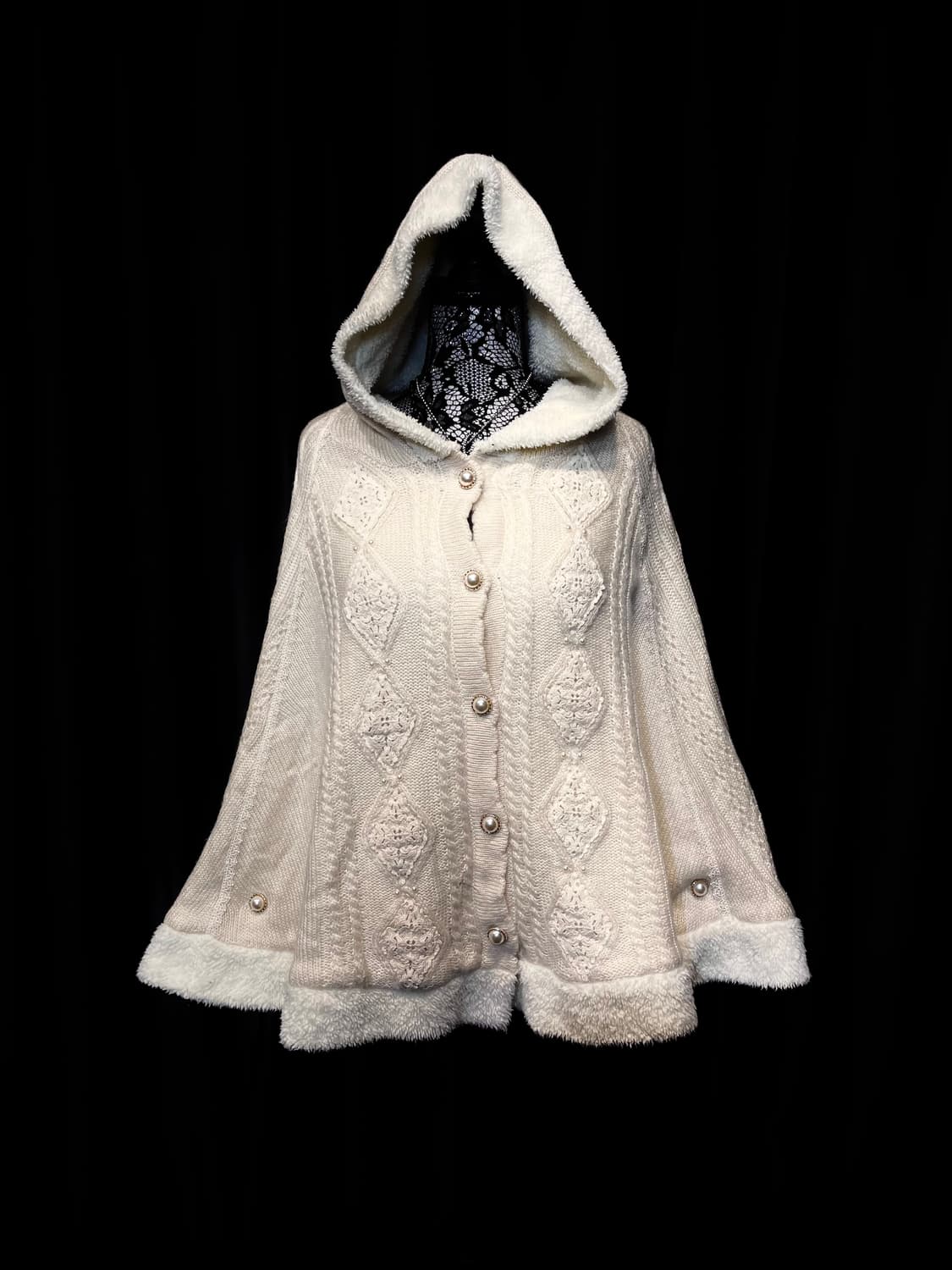 axesfemme 엑시즈팜 니트 후드 판쵸 상품이미지2