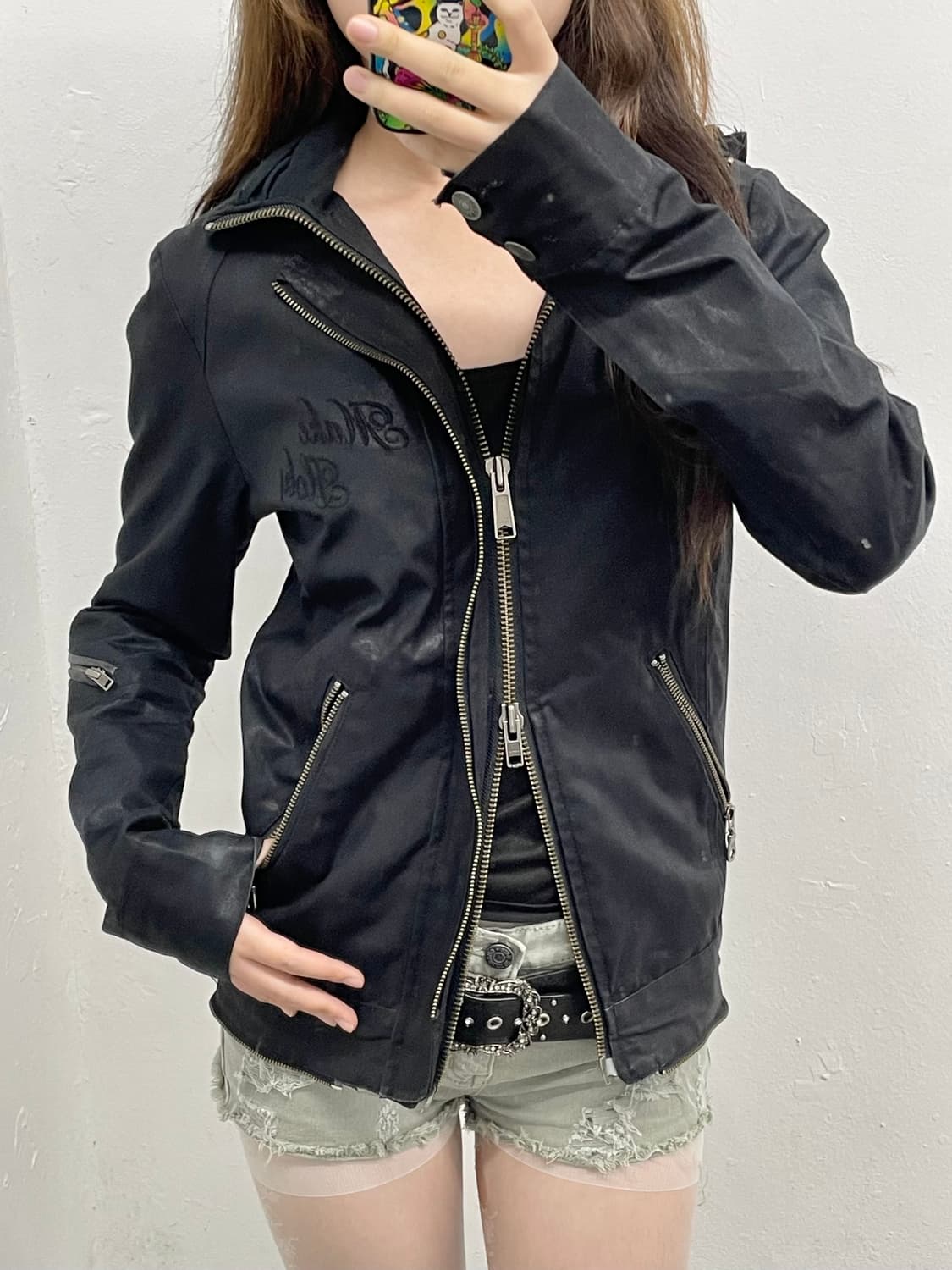 락시크 2way 자수 코팅 자켓 상품이미지5