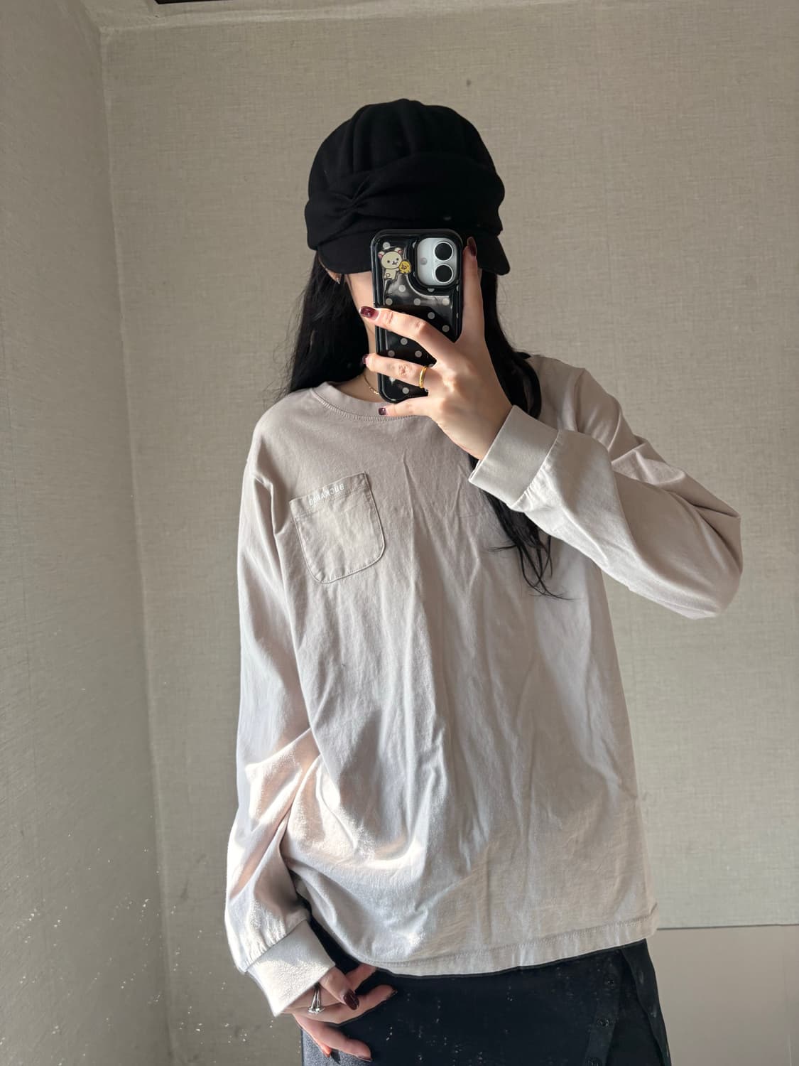 버카루 아이보리 포켓 롱슬리브 상품이미지2