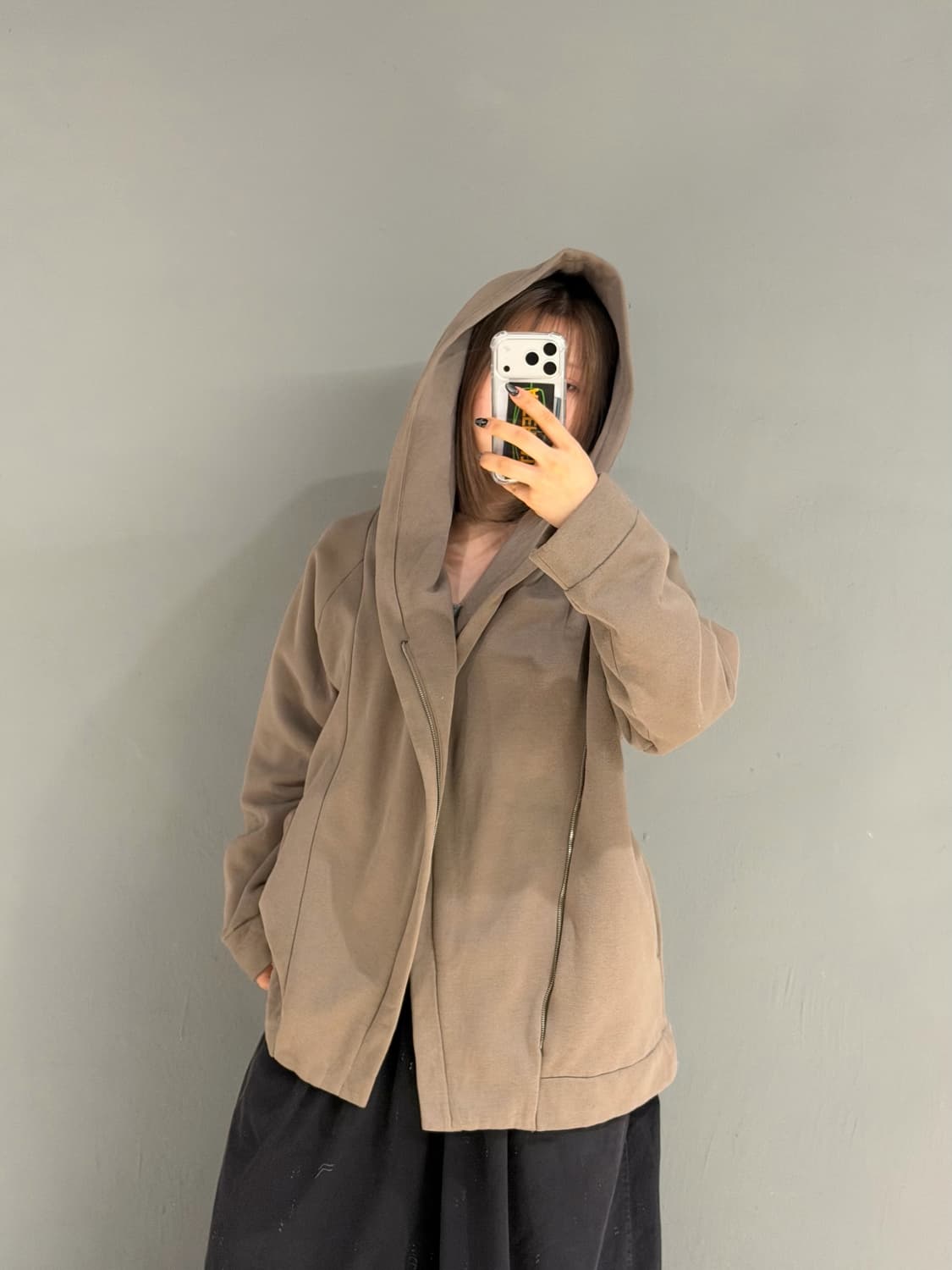 big hood side zipper hood zip-up 상품이미지1