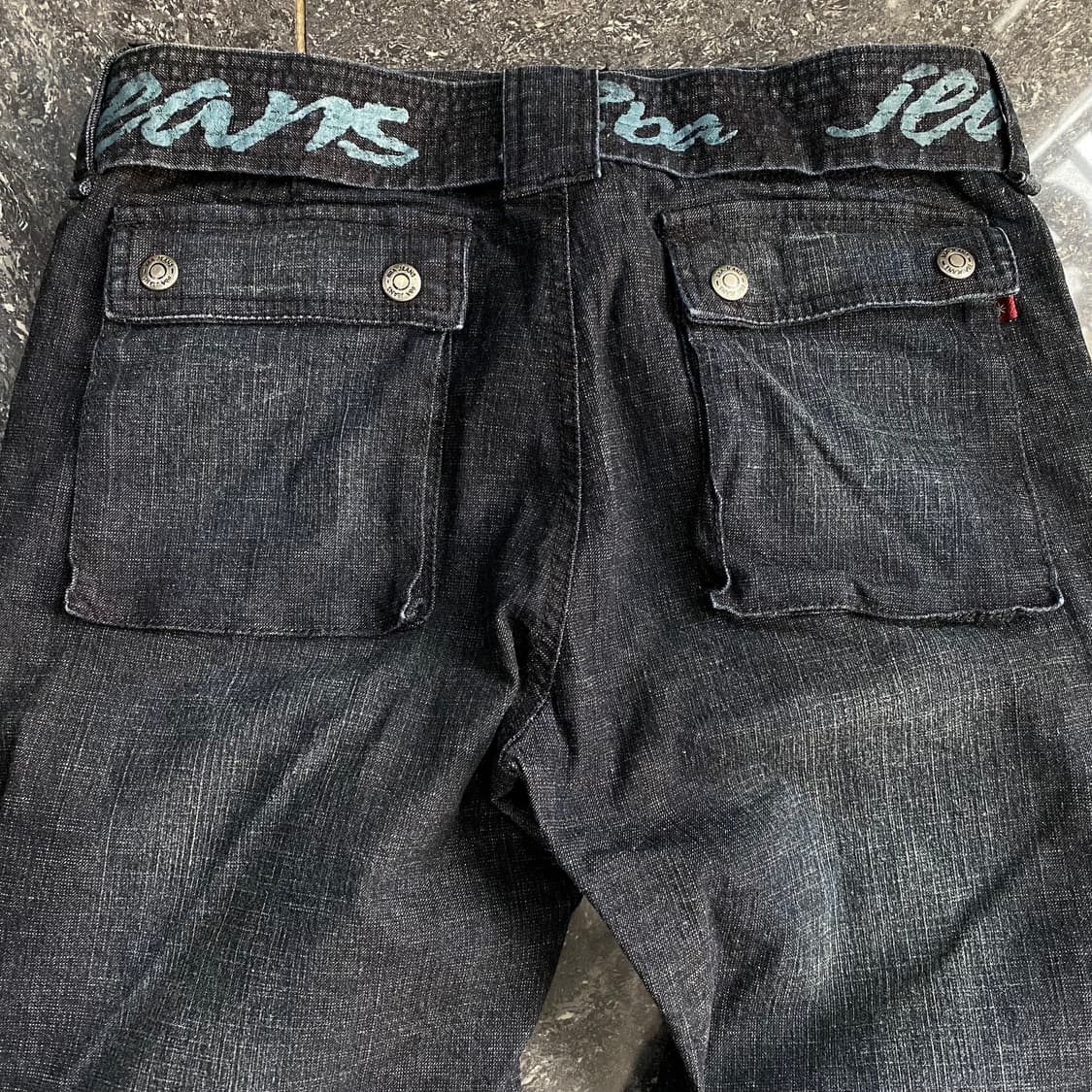 빈티지 Y2K 부츠컷 데님 카고팬츠 상품이미지4
