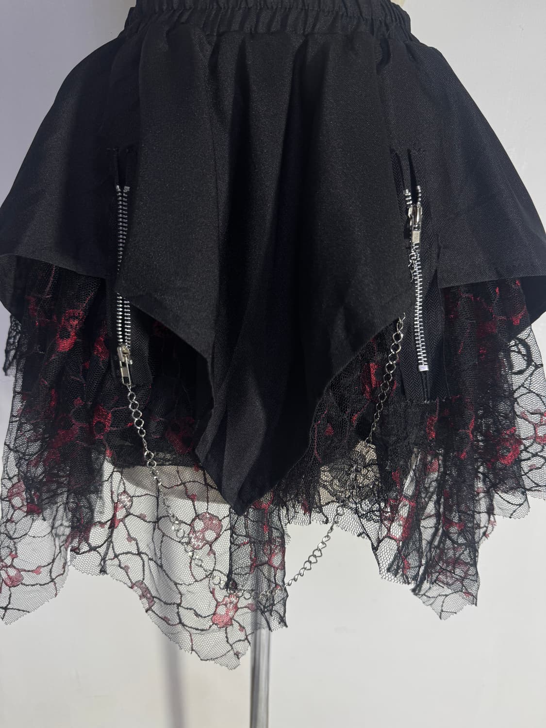 Acdc rag 스컬 스파이더웹 레이스 스커트 펑크 y2k 상품이미지6