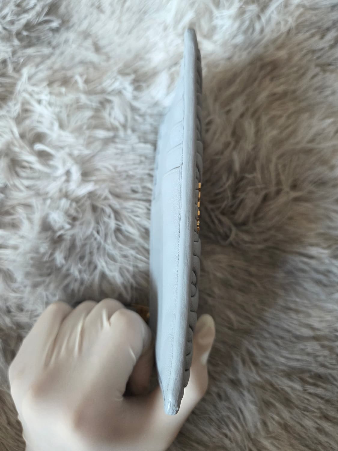 [정품] 미우미우 마테라쎄 나파 가죽 장지갑 스카이블루 상품이미지6