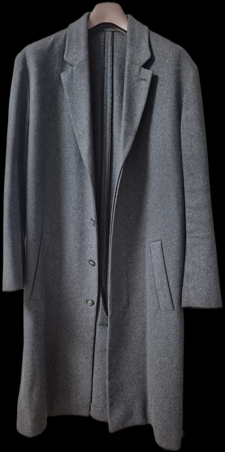 Topman / 울 블렌드 차콜 로브 코트 / L-XL 상품이미지1