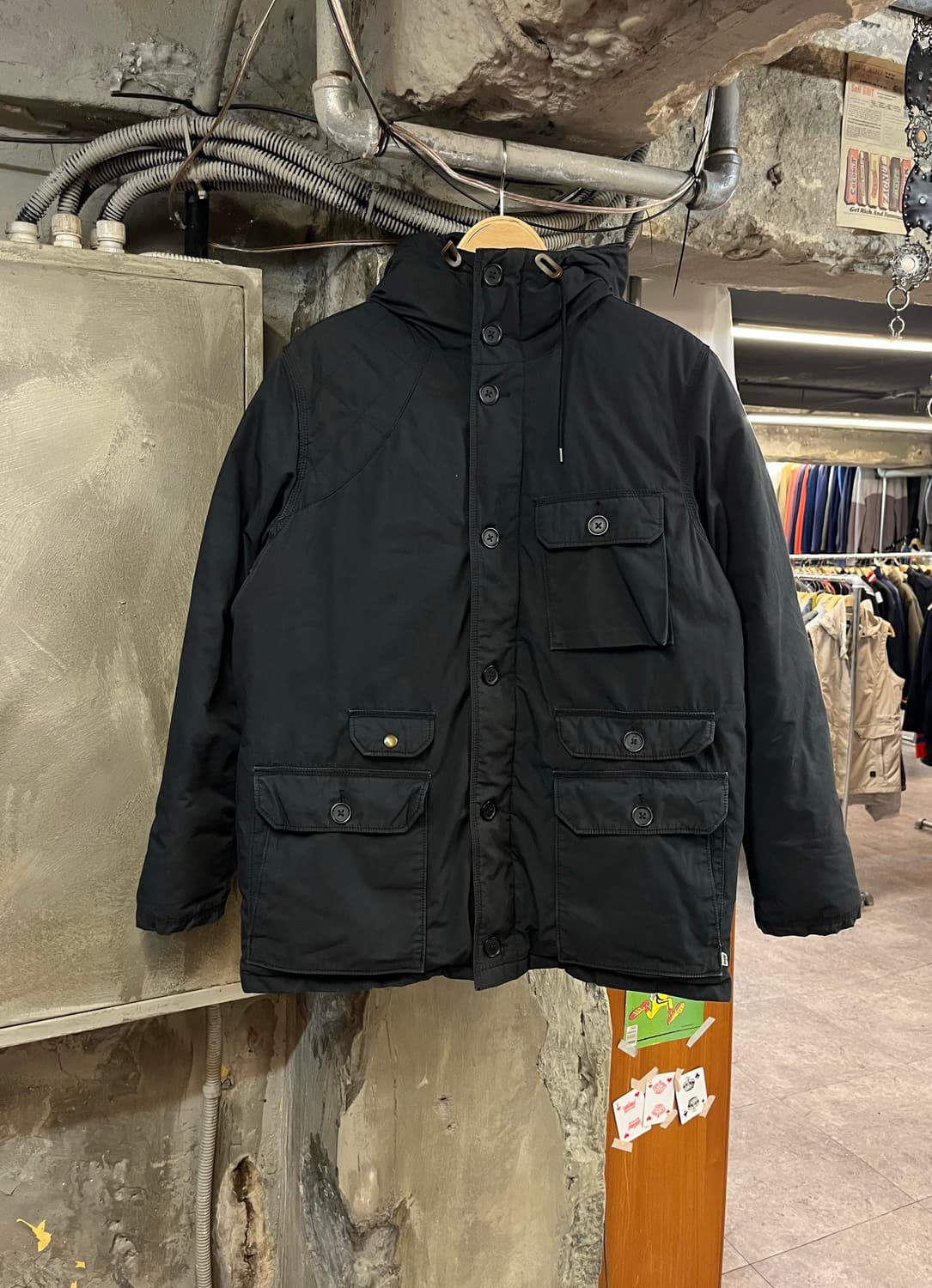 리바이스 후드 덕다운 자켓 블랙 M #csz2321 상품이미지1