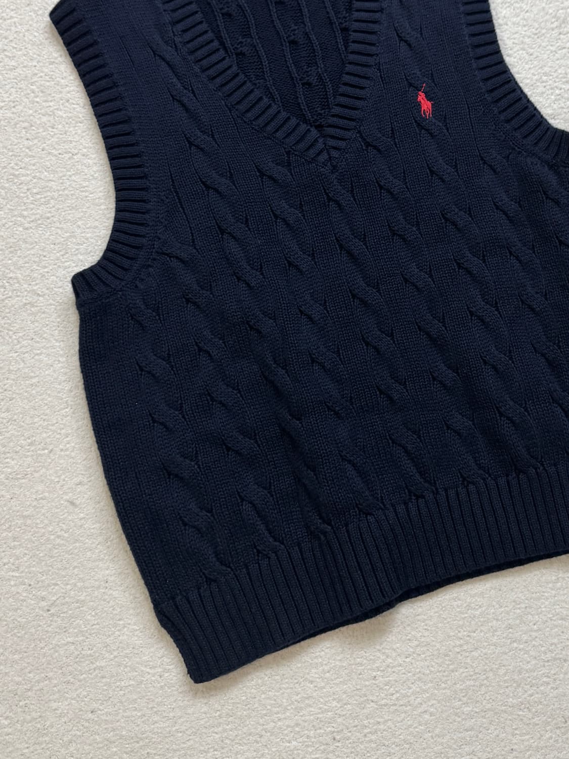 폴로 네이비 니트조끼 베스트 상품이미지4