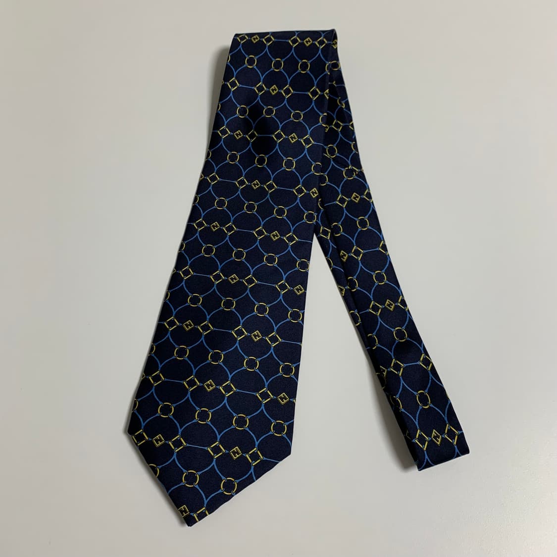 펜디(FENDI) FF모노그램 기하학적패턴 새상품급 명품넥타이 S등급 상품이미지9