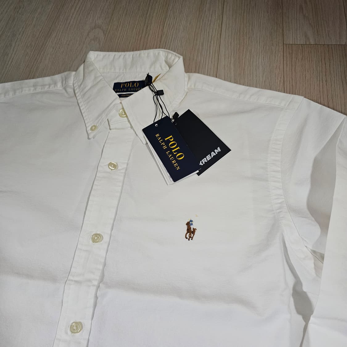 새제품m 폴로랄프로렌 커스텀핏 옥스포드 셔츠 남방 화이트 상품이미지4
