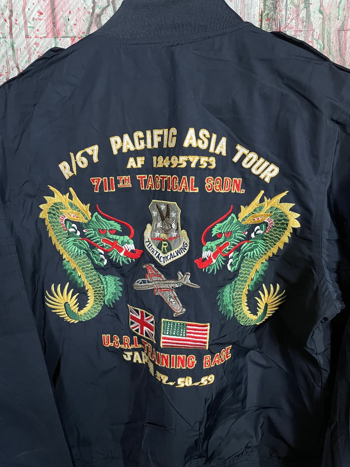 일본 빈티지 KILL CITY 리버시블 스카잔 마원 ma-1 자켓 M 상품이미지7