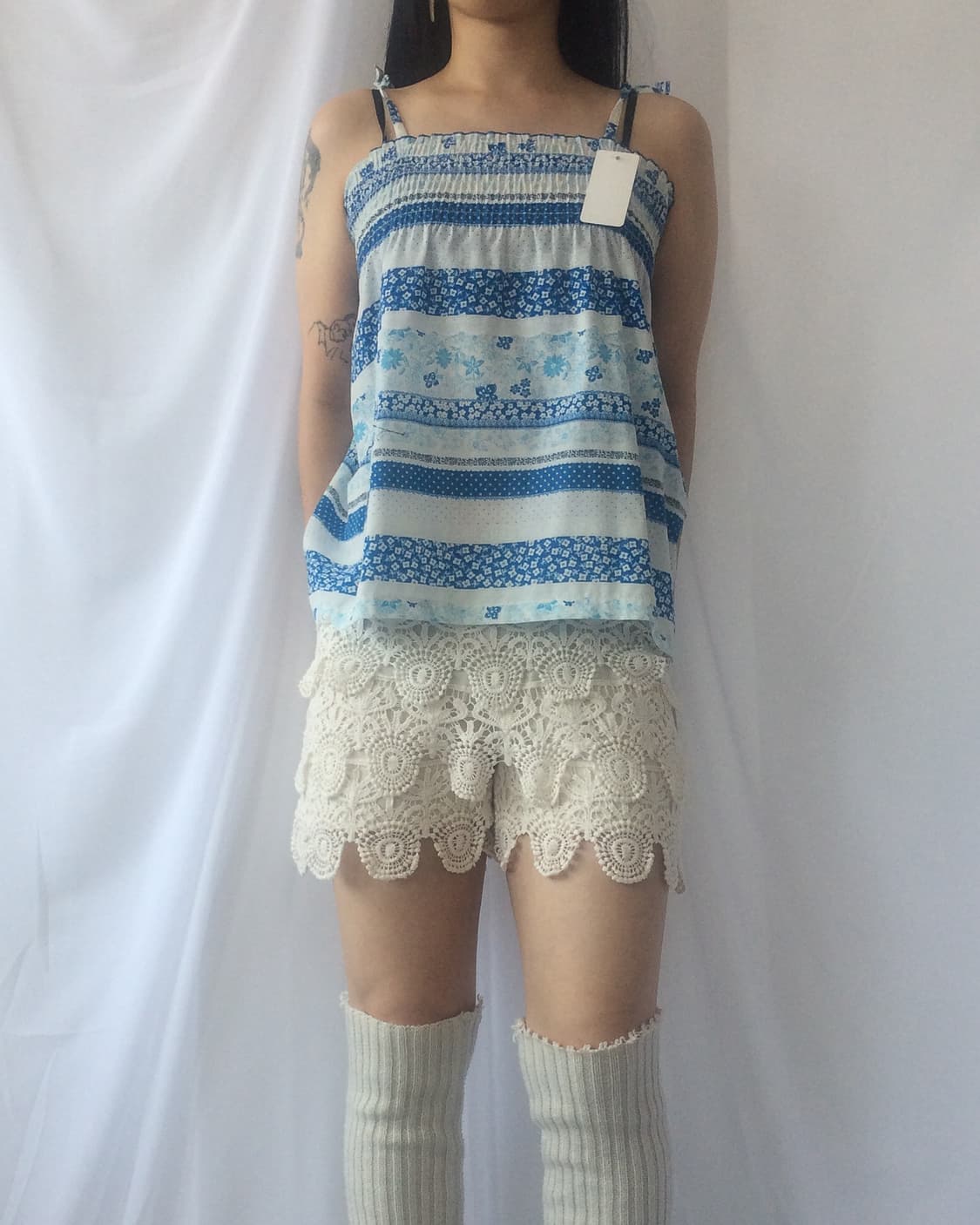 Patch work printing sleeveless 상품이미지1