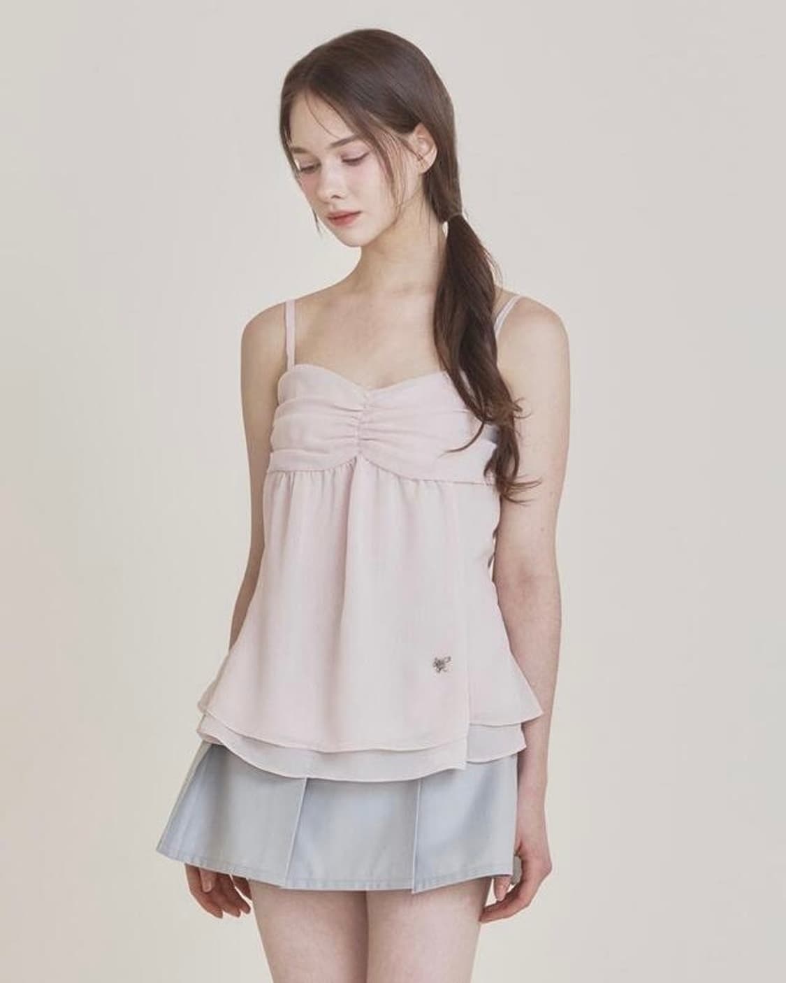 낫유어로즈 페어리 쉬폰 탑 핑크 상품이미지1