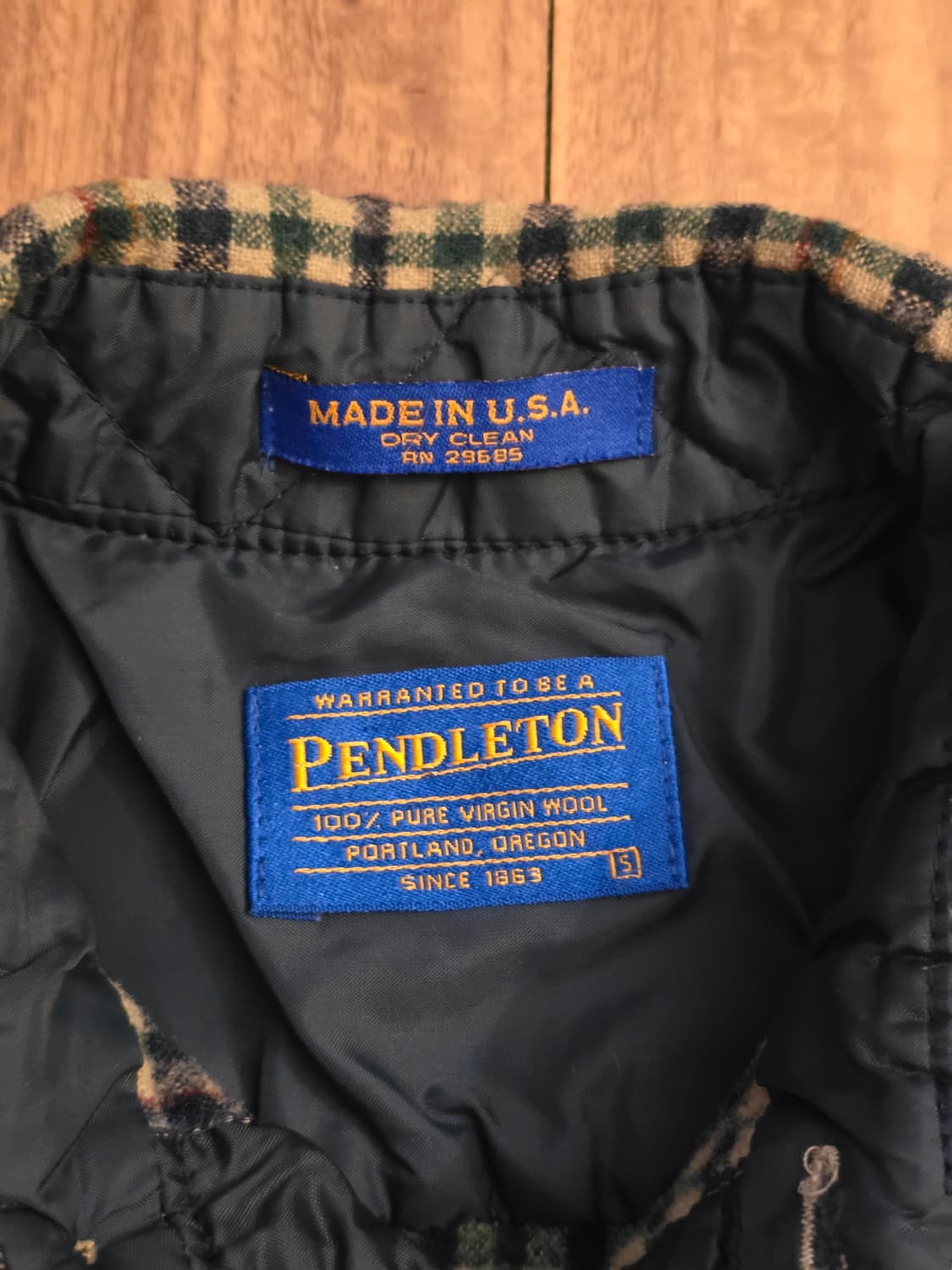 90s 펜들턴 울 체크셔츠 S사이즈 상품이미지3