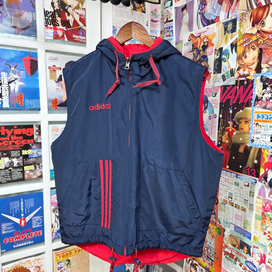 90'S 아디다스 제우교역 리버시블 패딩 조끼 상품이미지2