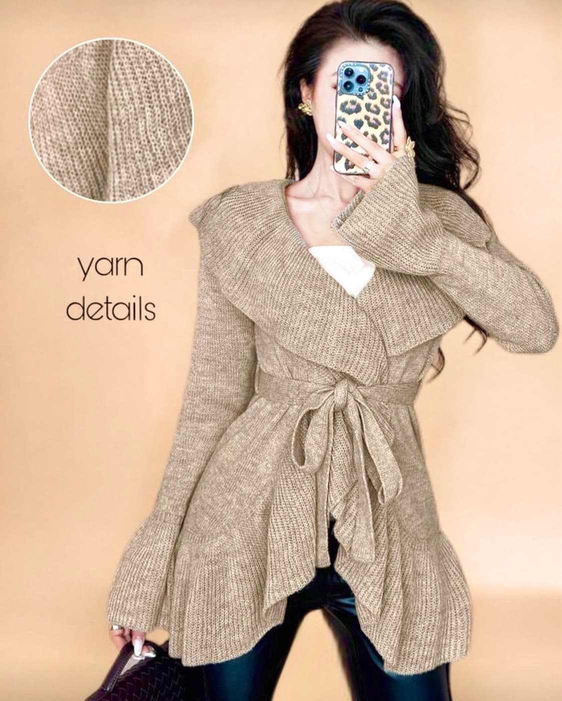 갸루 y2k 셔링 레이스 가디건 새상품 상품이미지1