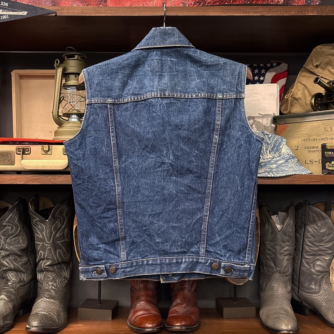 70s 올드 리바이스 오렌지탭 타입3 트러커 데님 베스트 N821 상품이미지2