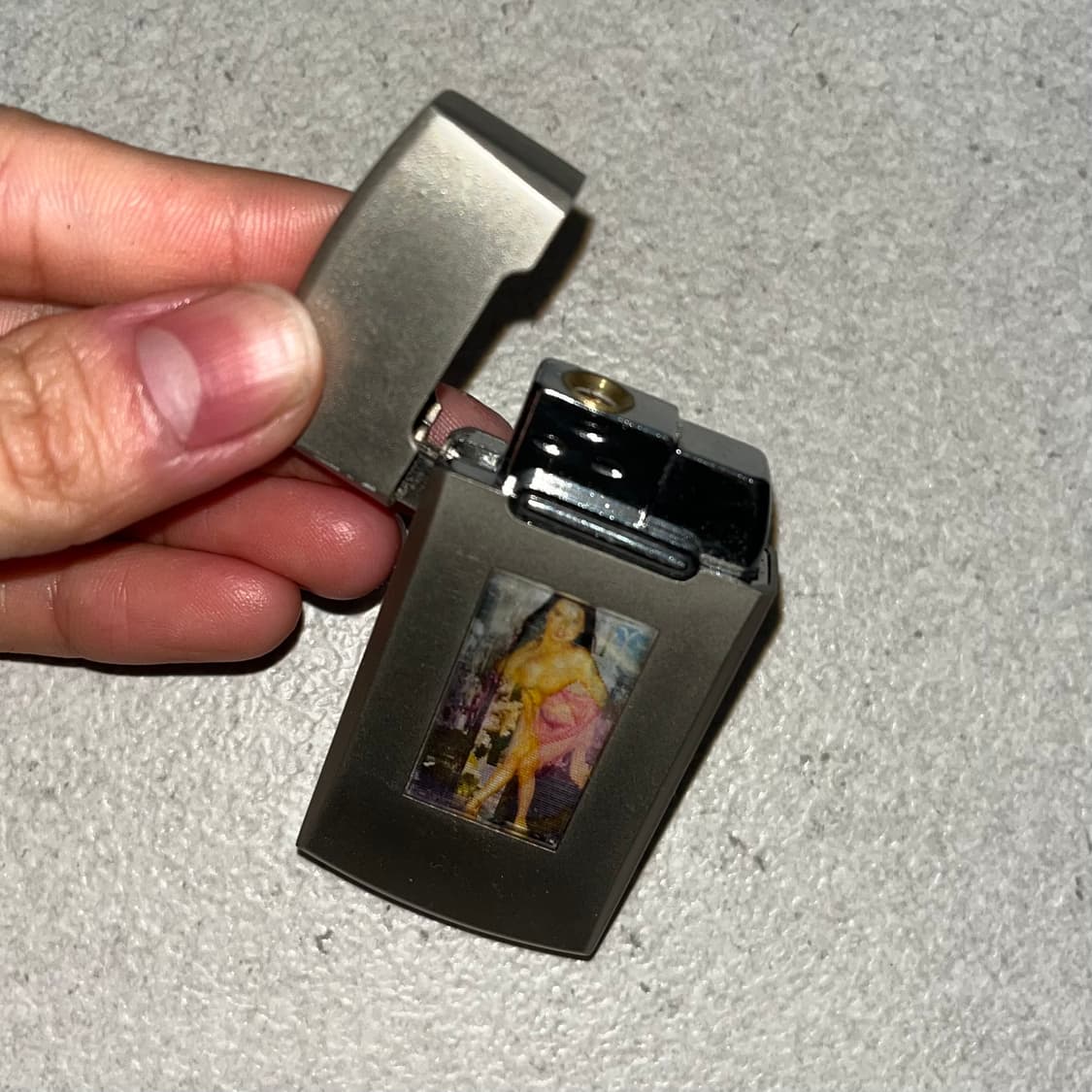 빈티지 핀업걸 홀로그램 메탈릭 지포 라이터 상품이미지2