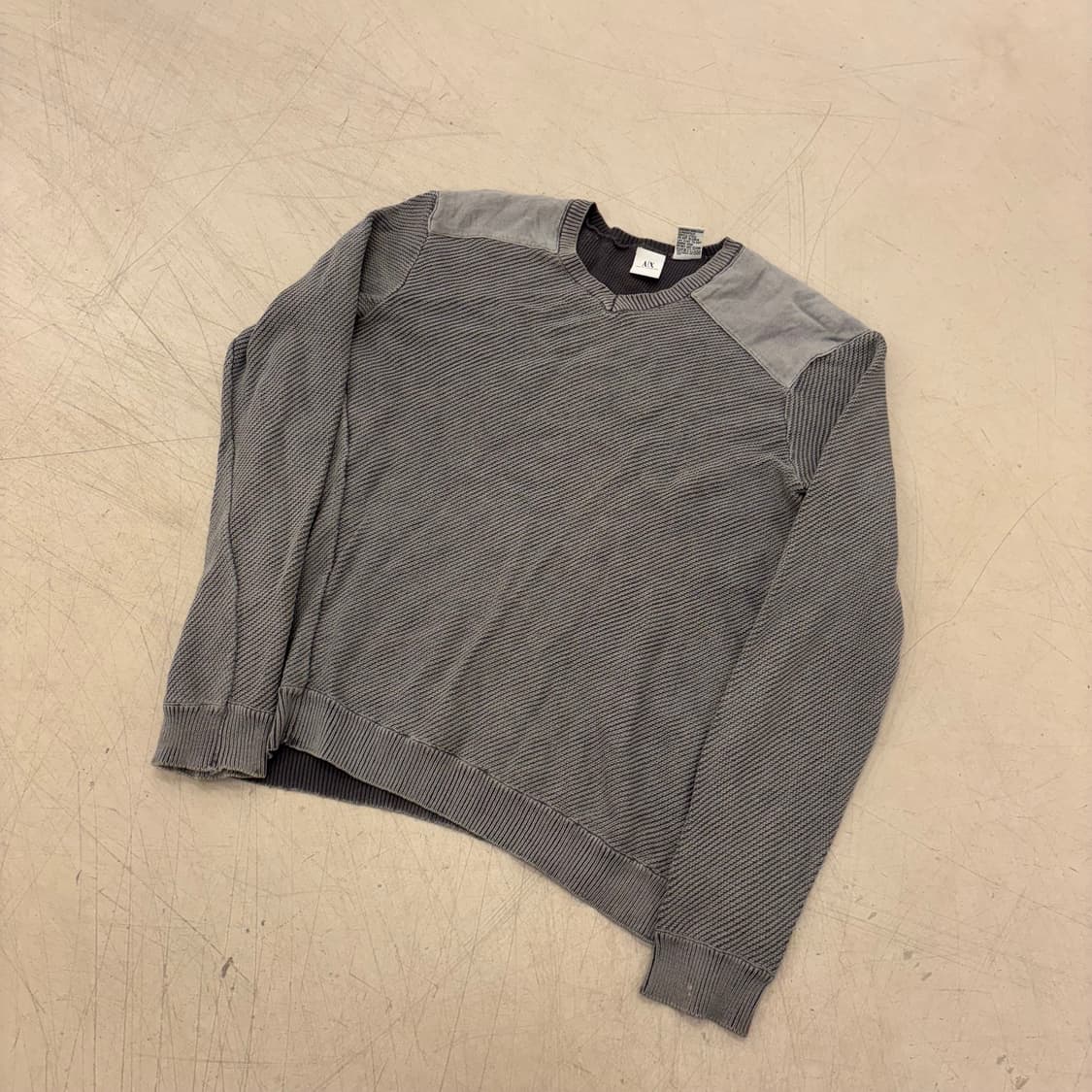 아르마니익스체인지 골지 그레이 니트 상품이미지1