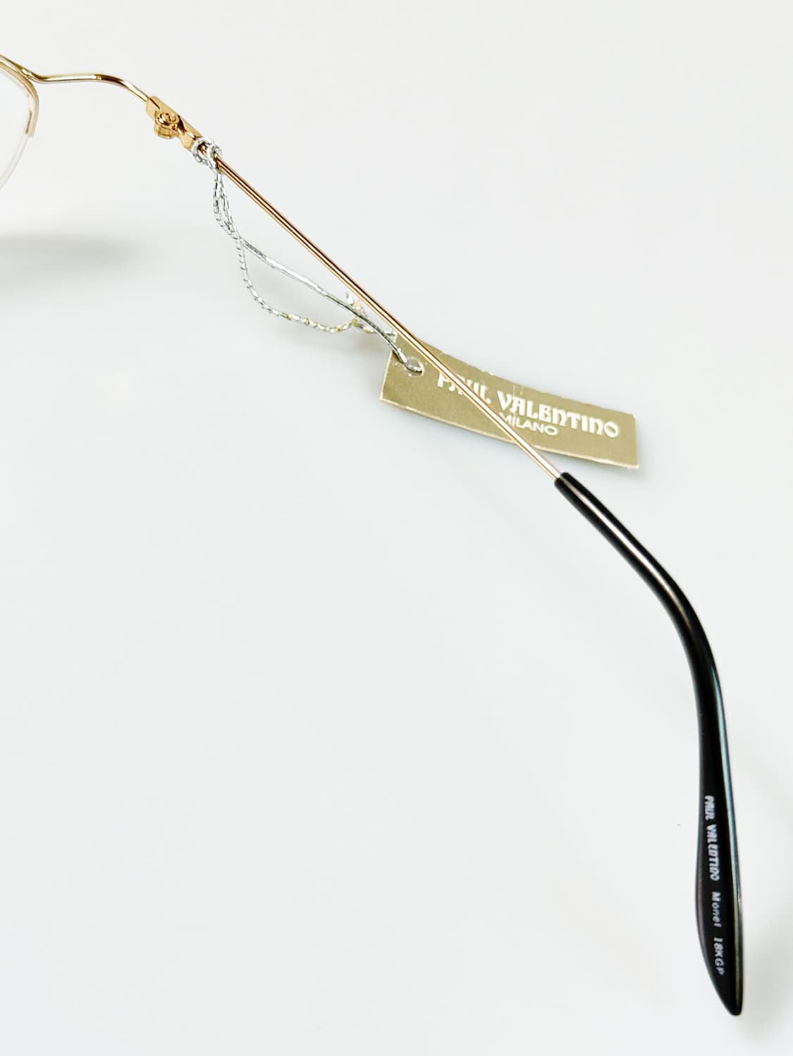 90s Paul Valentino 골드 오벌 반무테 빈티지 안경 상품이미지6