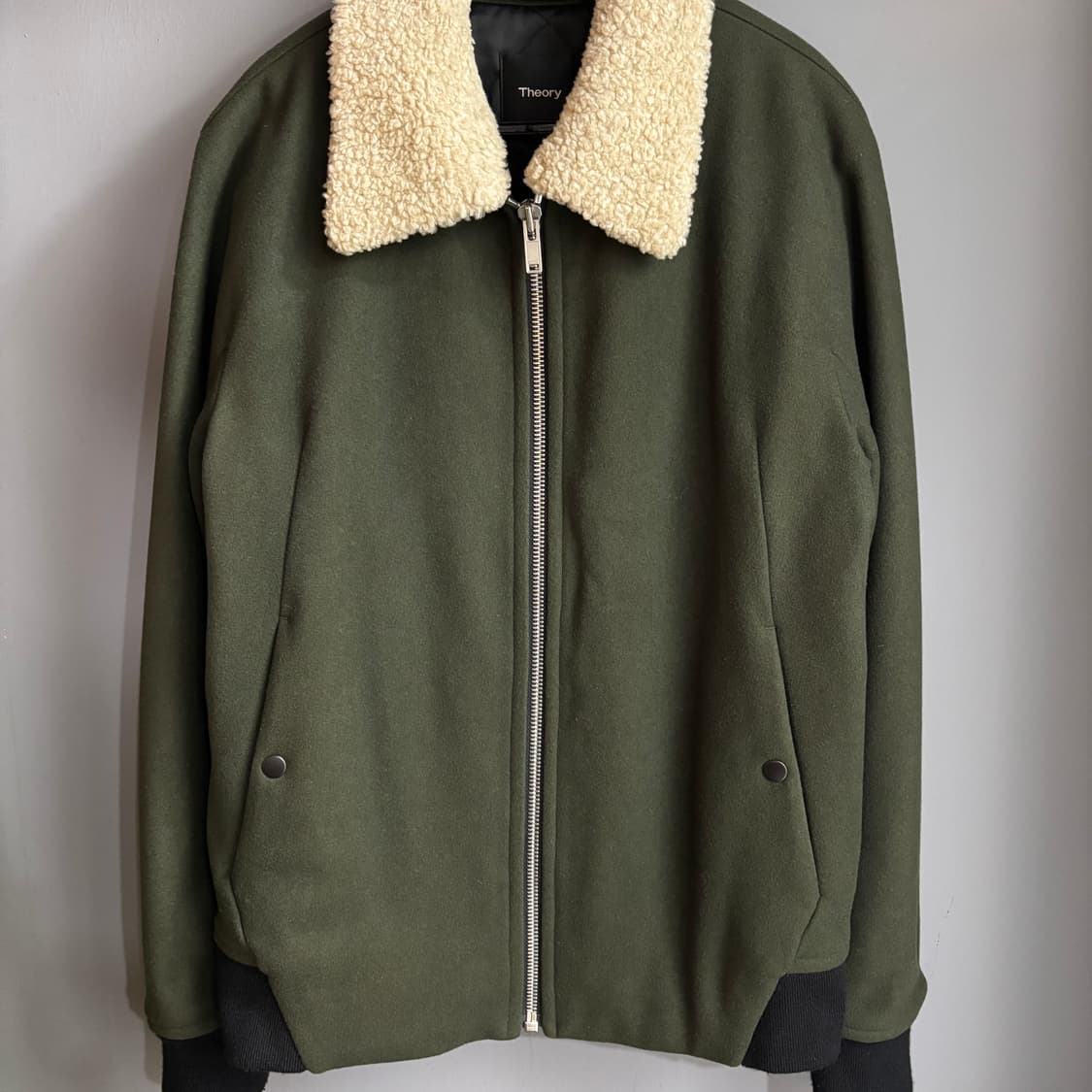 Theory띠어리 뽀글이 퍼 카라 집업 코트 자켓 상품이미지2