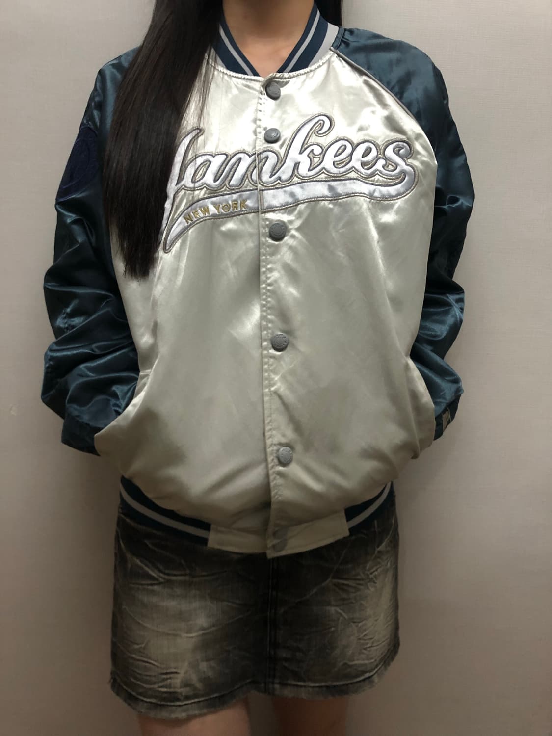 빈티지 mlb 실버 스타디움 자켓 상품이미지3