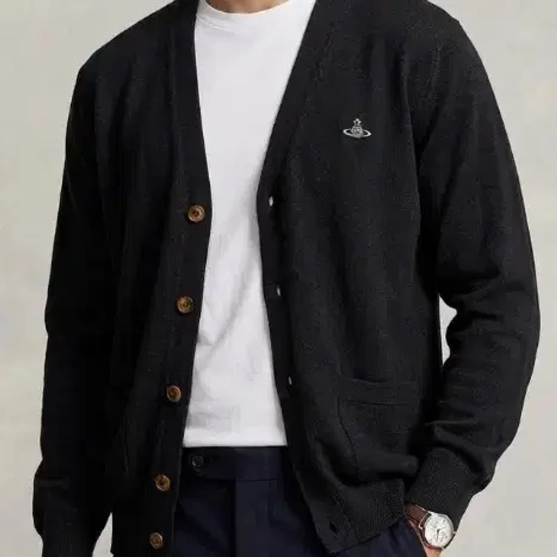 비비안웨스트우드 화이트라벨 블랙 가디건 100~105 상품이미지1