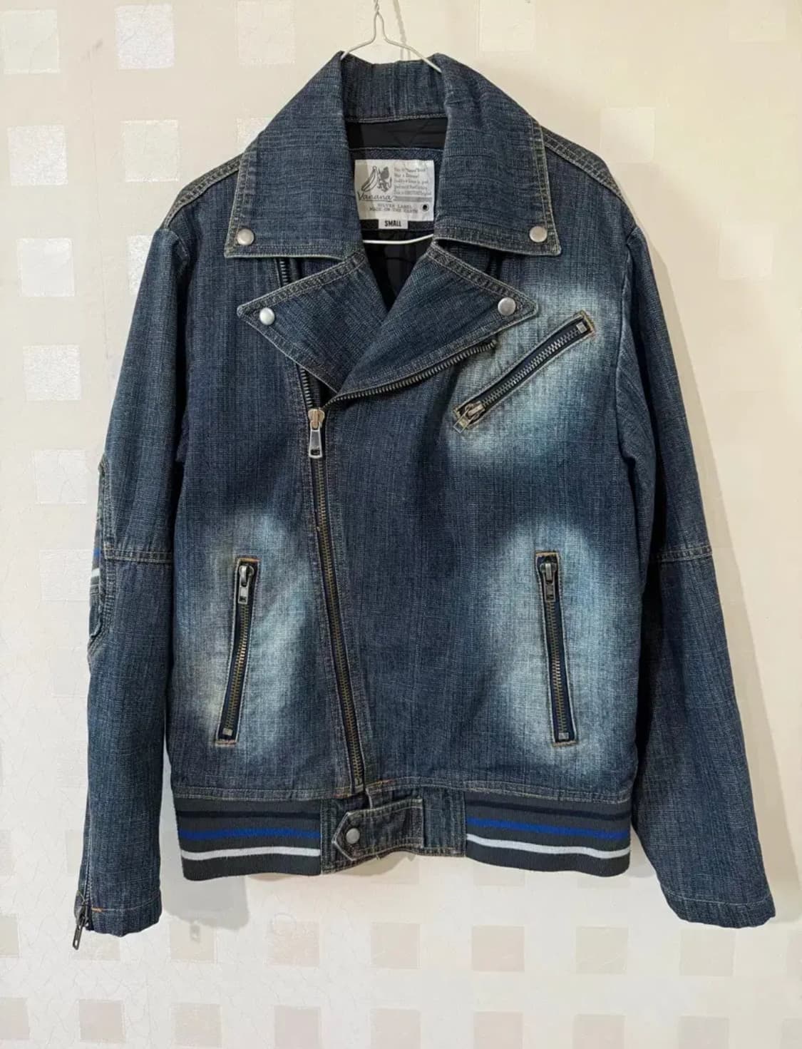 일본 빈티지 더블카라 데님 라이더자켓 상품이미지2