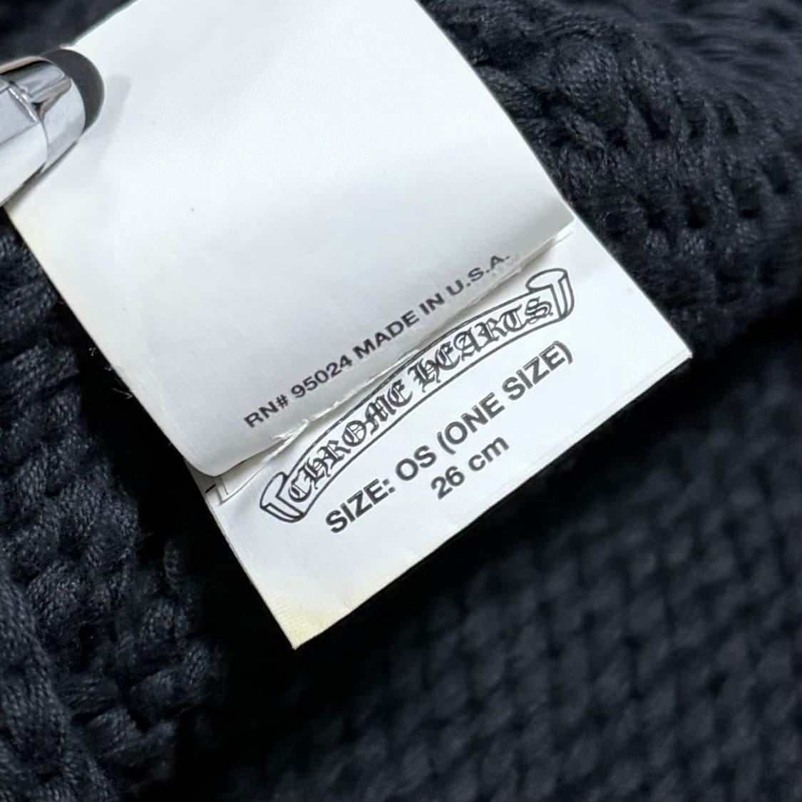 [S+급/OS] 크롬하츠 플레어 레더패치 캐시미어 비니 상품이미지6